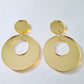 40mm GOLD MIRROR Acrylic HOOPS, with toppers