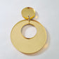 40mm GOLD MIRROR Acrylic HOOPS, with toppers