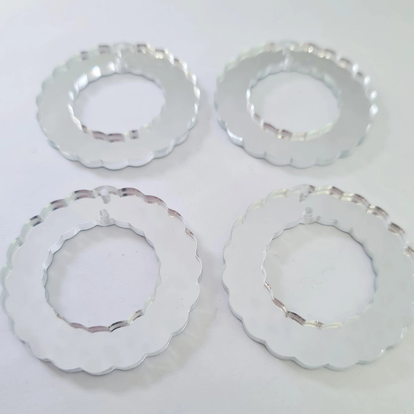 40mm SILVER MIRROR Acrylic WREATHS