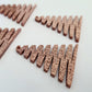 40mm COPPER Glitter ZIGZAG Christmas Trees