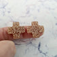 20mm ROSE GOLD GLITTER Acrylic CROSSES