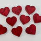 14mm DEEP RED MARBLE Acrylic HEARTS