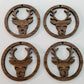 40mm WALNUT Veneer REINDEERS