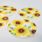 38mm WHITE SUNFLOWER Acrylic DANGLES