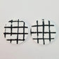 38mm BLACK & WHITE GINGHAM Acrylic DANGLES