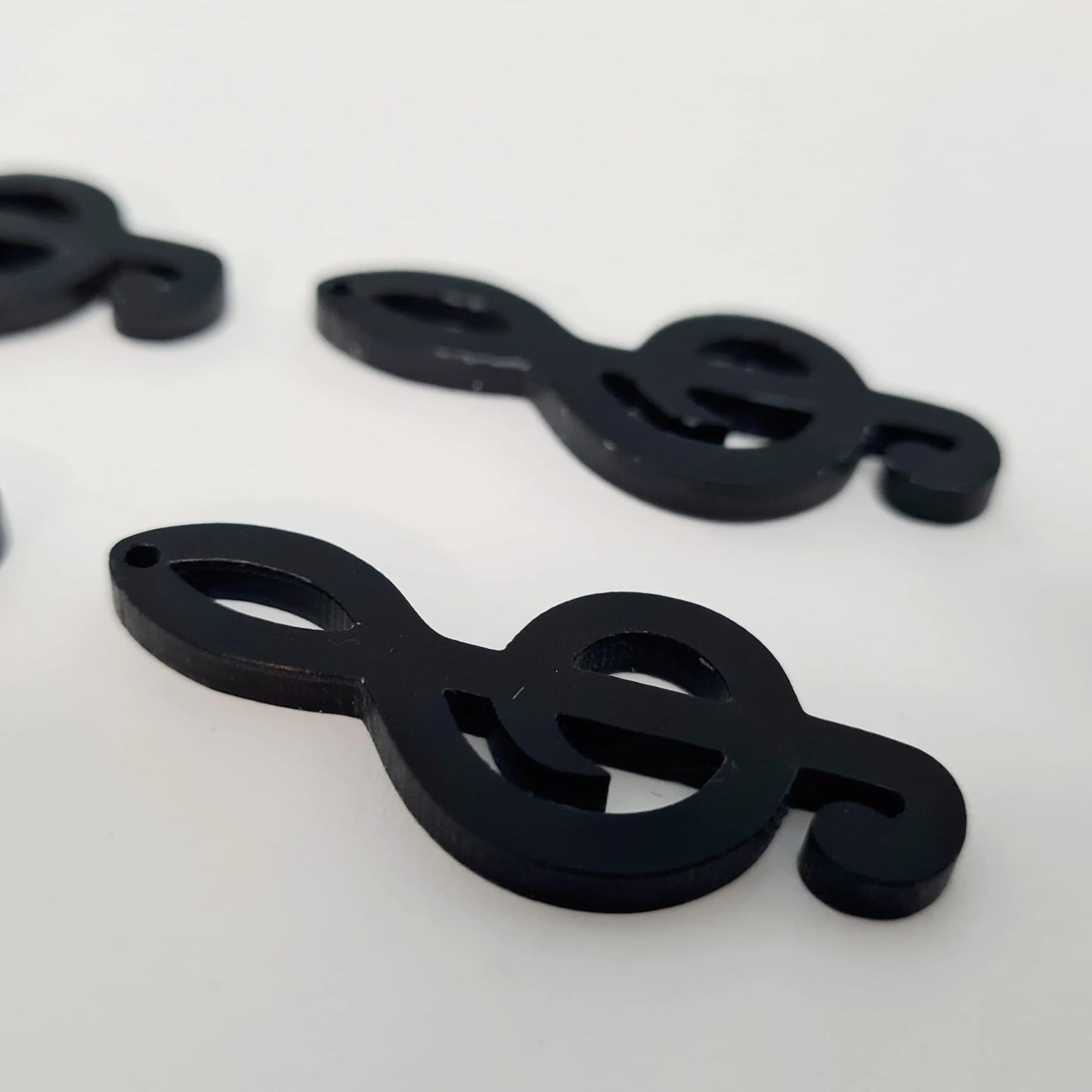 45mm Matte BLACK TREBLE CLEFS