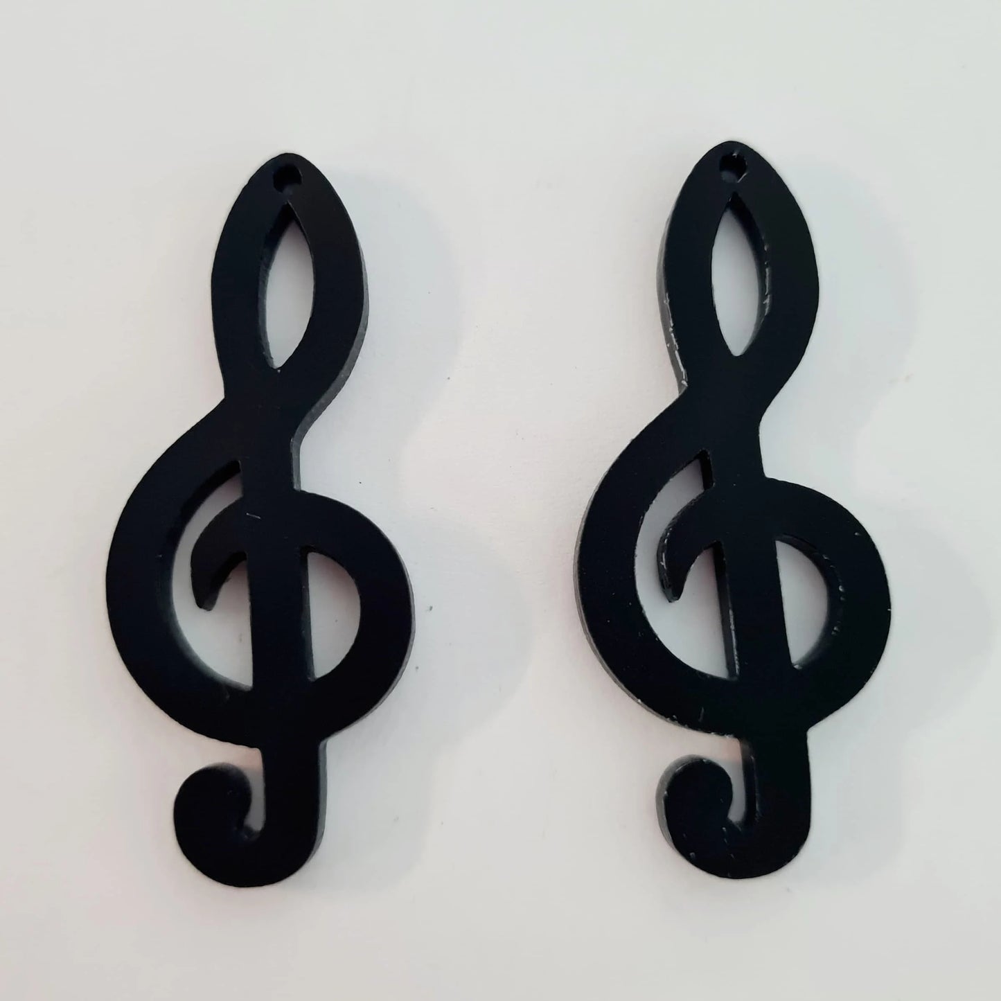 45mm Matte BLACK TREBLE CLEFS