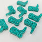 15mm TEAL GLITTER Acrylic BOOTS