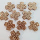 20mm ROSE GOLD GLITTER Acrylic CROSSES