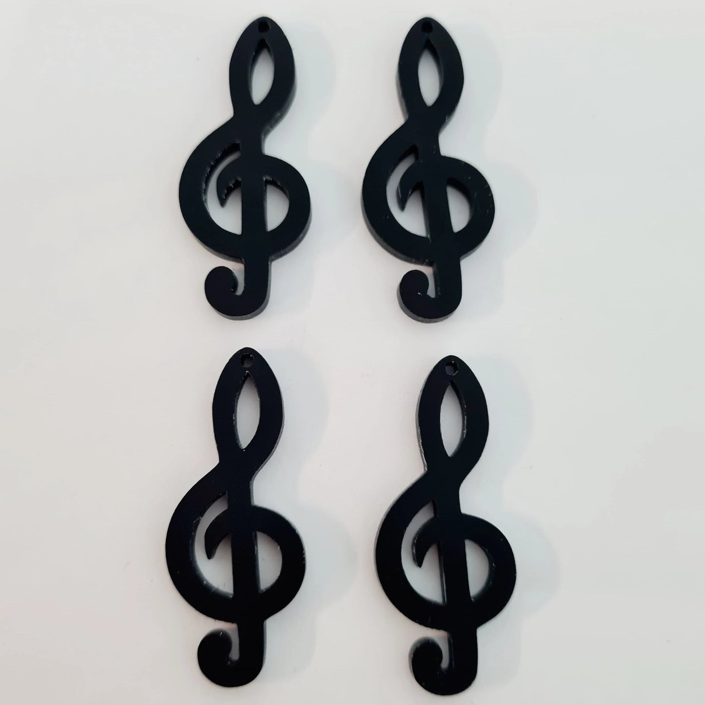 45mm Matte BLACK TREBLE CLEFS