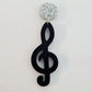 45mm Matte BLACK TREBLE CLEFS