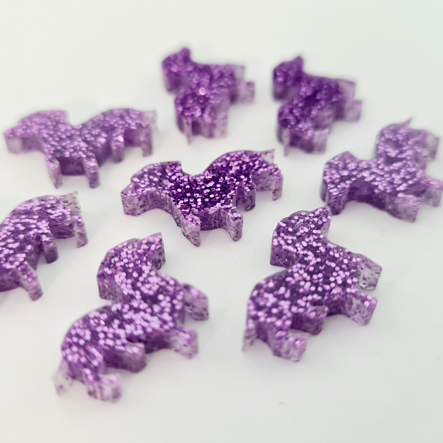 19mm PURPLE GLITTER Acrylic DACHSHUNDS