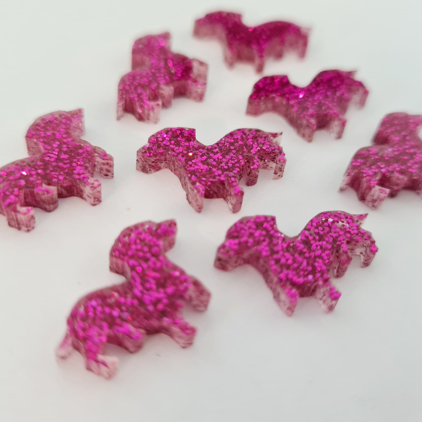 19mm HOT PINK GLITTER Acrylic DACHSHUNDS