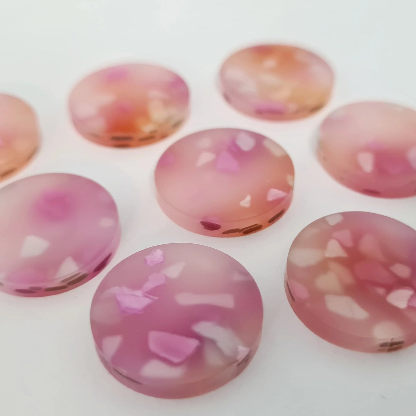 20mm FRANGIPANI PETAL Acrylic CIRCLES