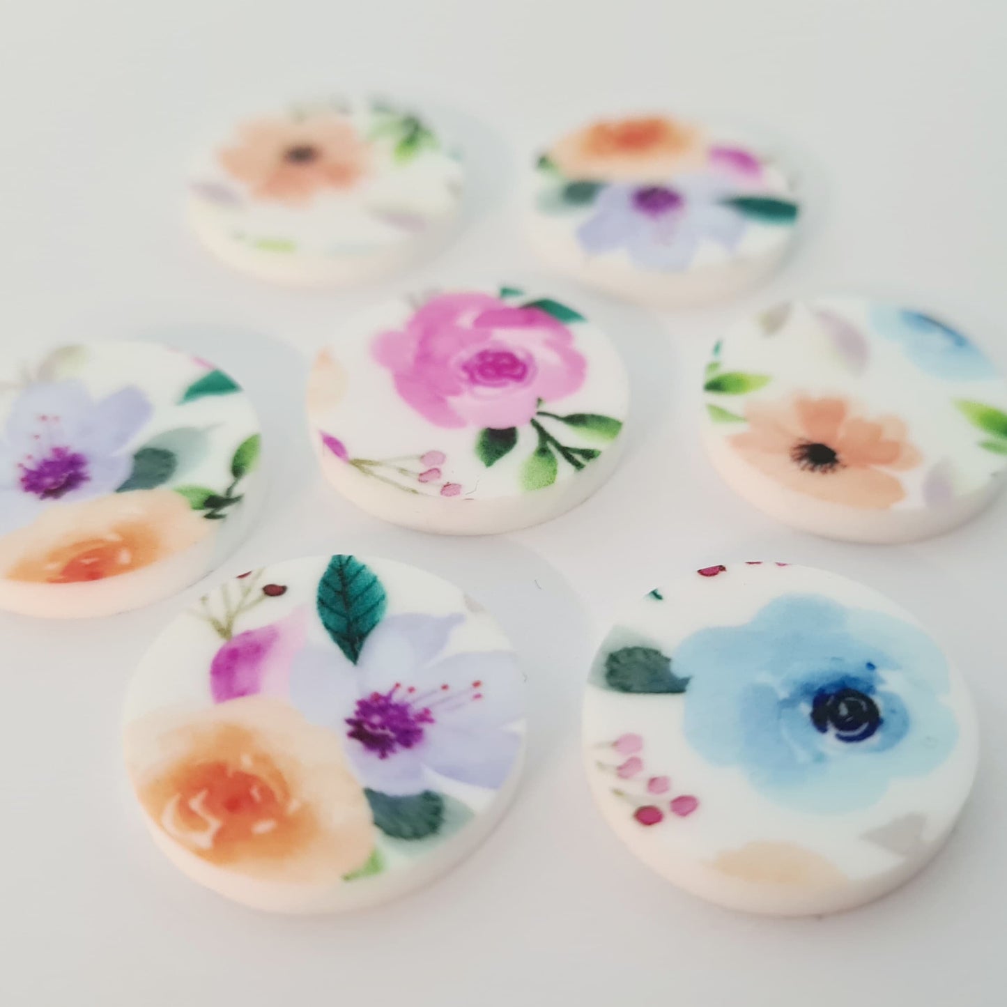 20mm SPRING GARDEN Acrylic CIRCLES