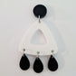 16mm MATTE BLACK Acrylic TEARDROPS