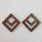 30mm WALNUT Veneer MACRAME Diamonds