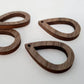 28mm WALNUT Veneer MACRAME teardrops