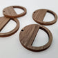 33mm WALNUT Veneer MACRAME Hoops