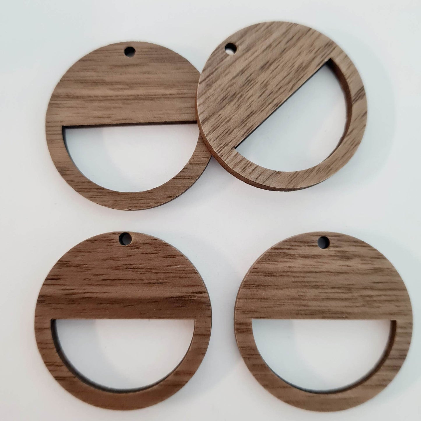 33mm WALNUT Veneer MACRAME Hoops