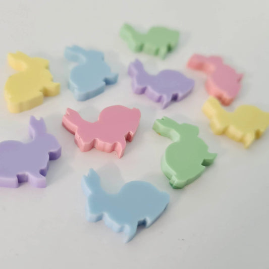 15mm PASTEL Acrylic BUNNY Mixed Pack