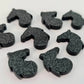 17mm BLACK GLITTER Acrylic HORSES