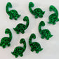 15mm FOREST GREEN GLITTER Acrylic BRONTOSAURUS