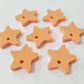 16mm PASTEL ORANGE Acrylic STAR Toppers/Studs