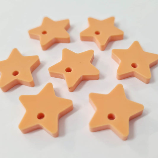 16mm PASTEL ORANGE Acrylic STAR Toppers/Studs