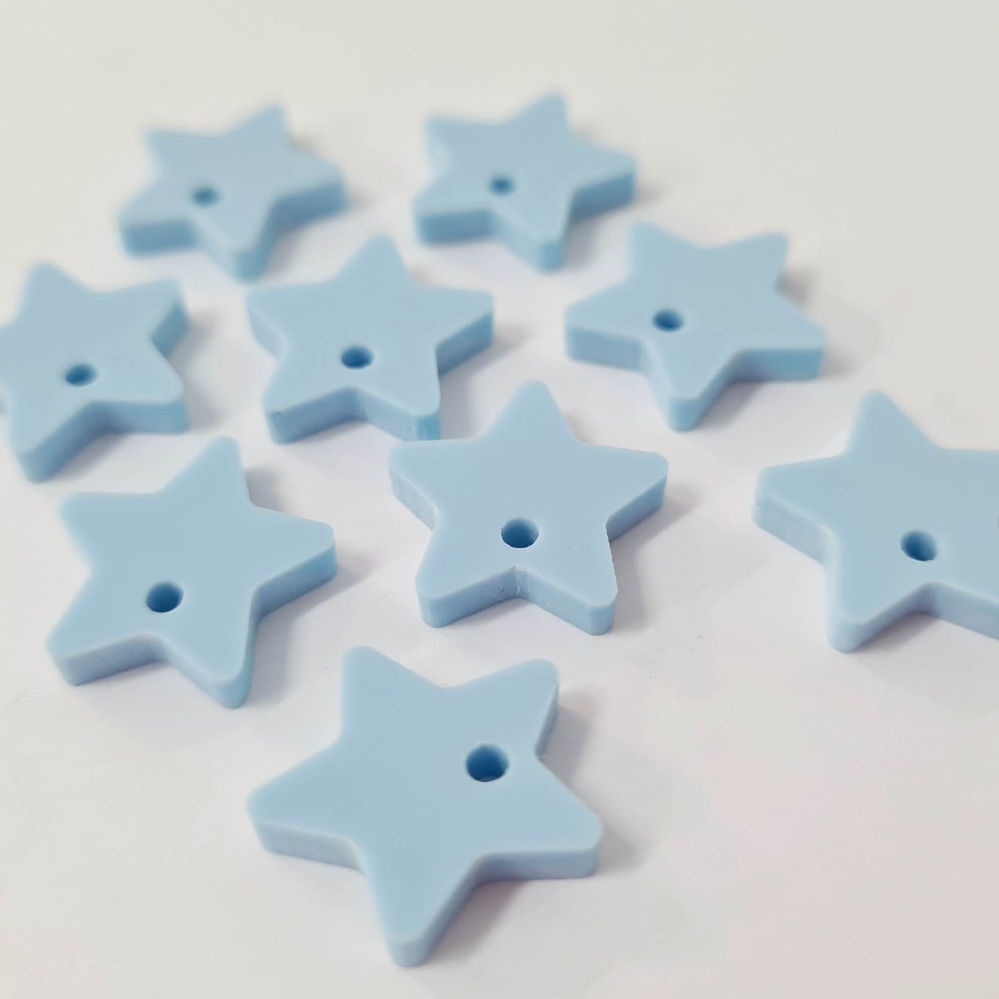 16mm PASTEL BLUE Acrylic STAR Toppers/Studs