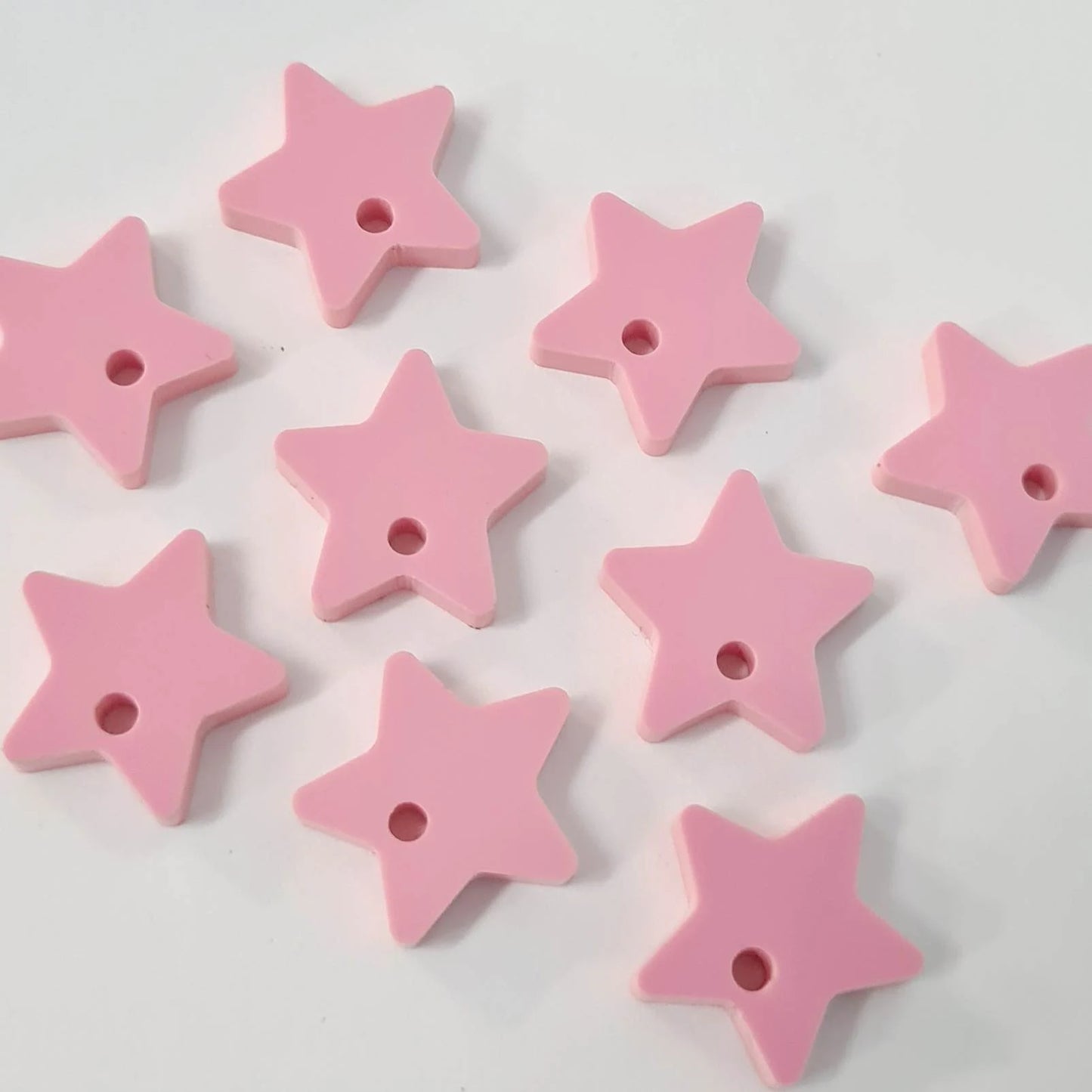 16mm PASTEL PINK Acrylic STAR Toppers/Studs