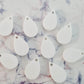 16mm WHITE Acrylic TEARDROPS