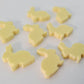 15mm PASTEL YELLOW Acrylic BUNNIES