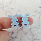 18mm PASTEL BLUE Acrylic BUNNIES