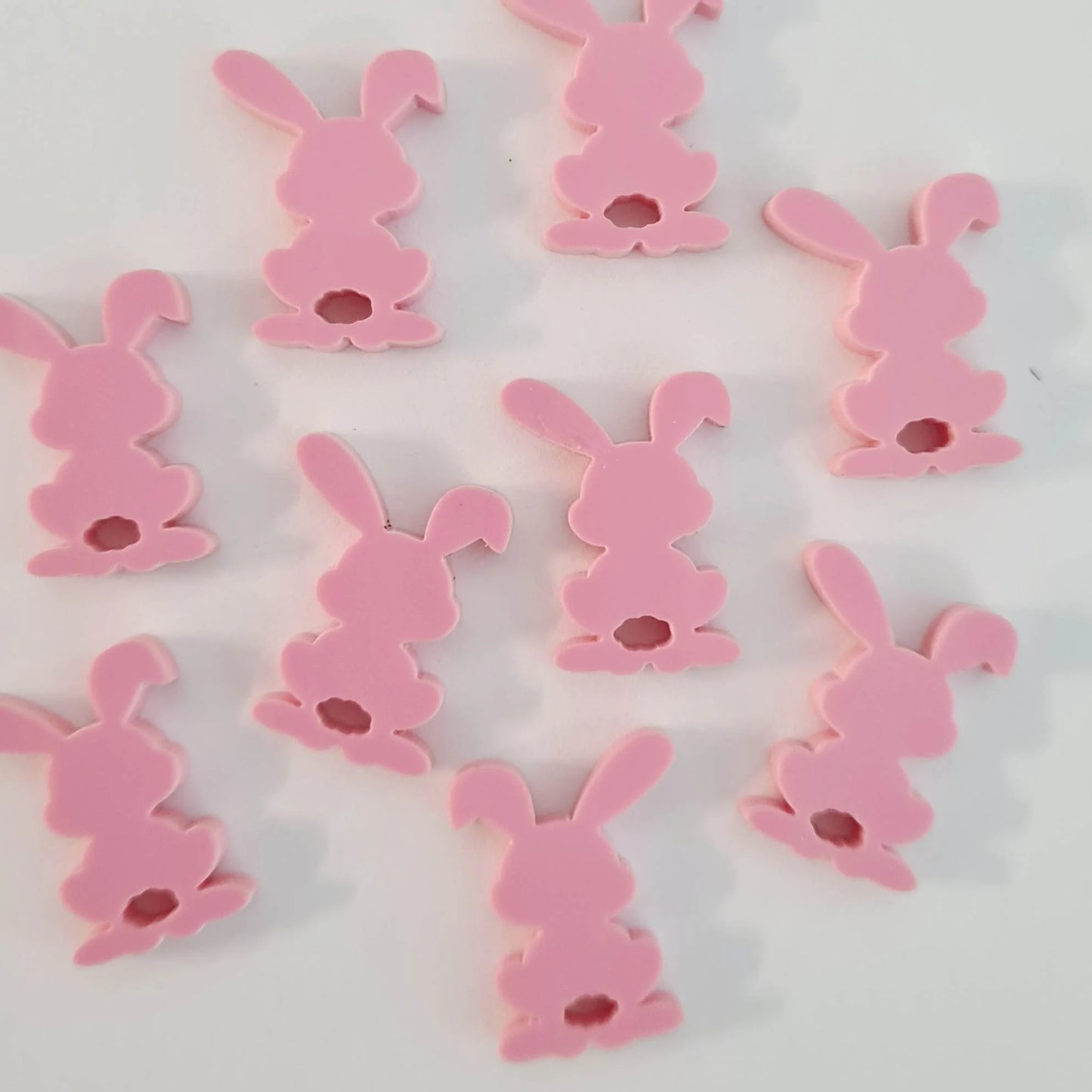 18mm PASTEL PINK Acrylic BUNNIES