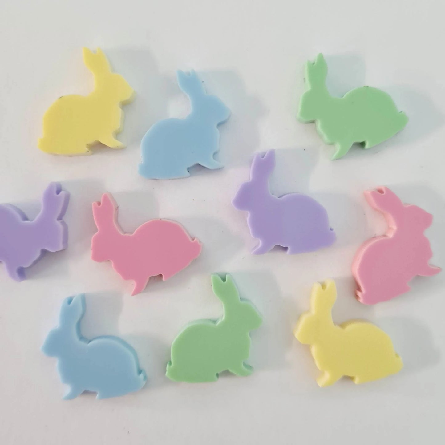 15mm PASTEL Acrylic BUNNY Mixed Pack