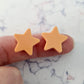 16mm PASTEL ORANGE Acrylic STAR Toppers/Studs