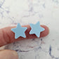 16mm PASTEL BLUE Acrylic STAR Toppers/Studs