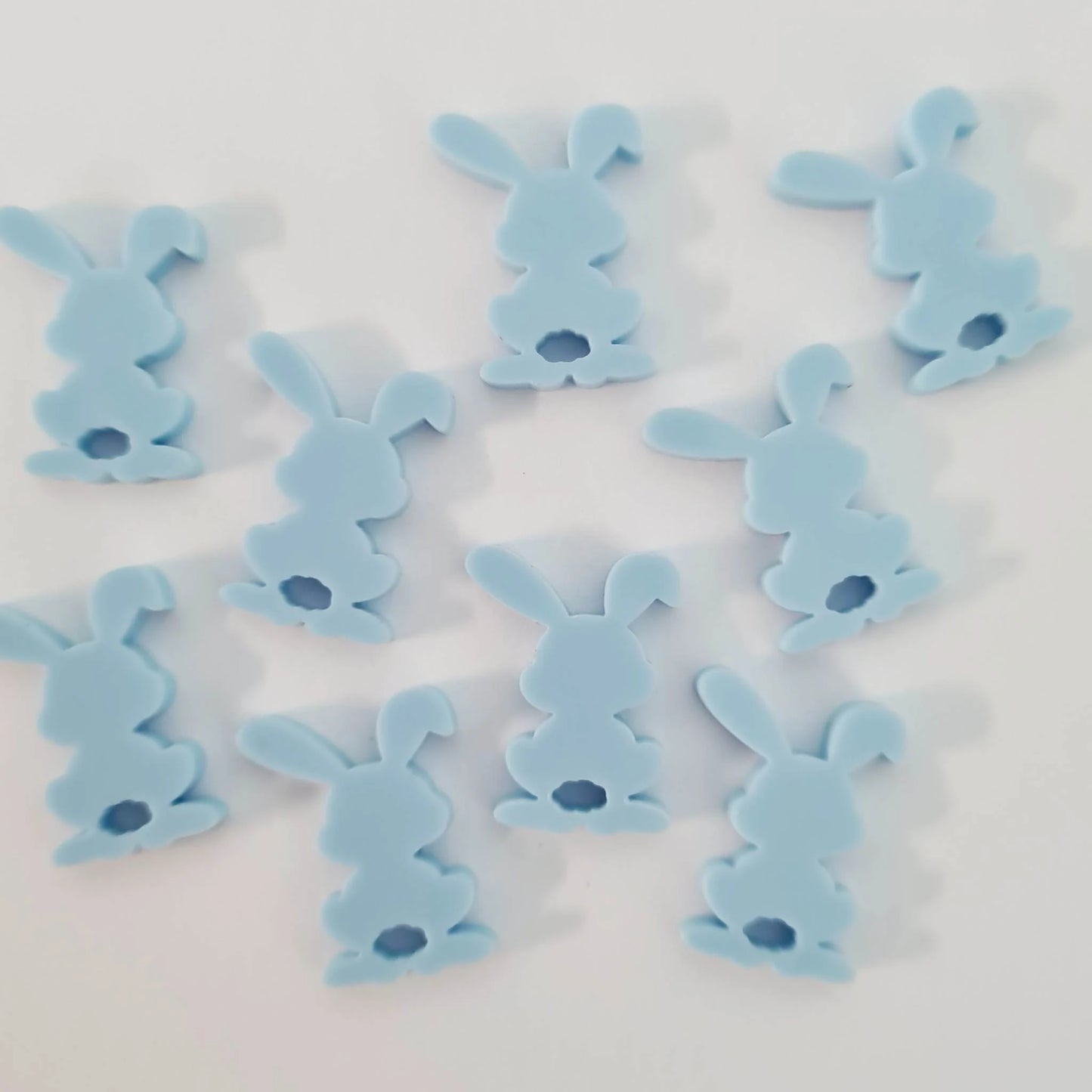 18mm PASTEL BLUE Acrylic BUNNIES