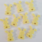 18mm PASTEL YELLOW Acrylic BUNNIES