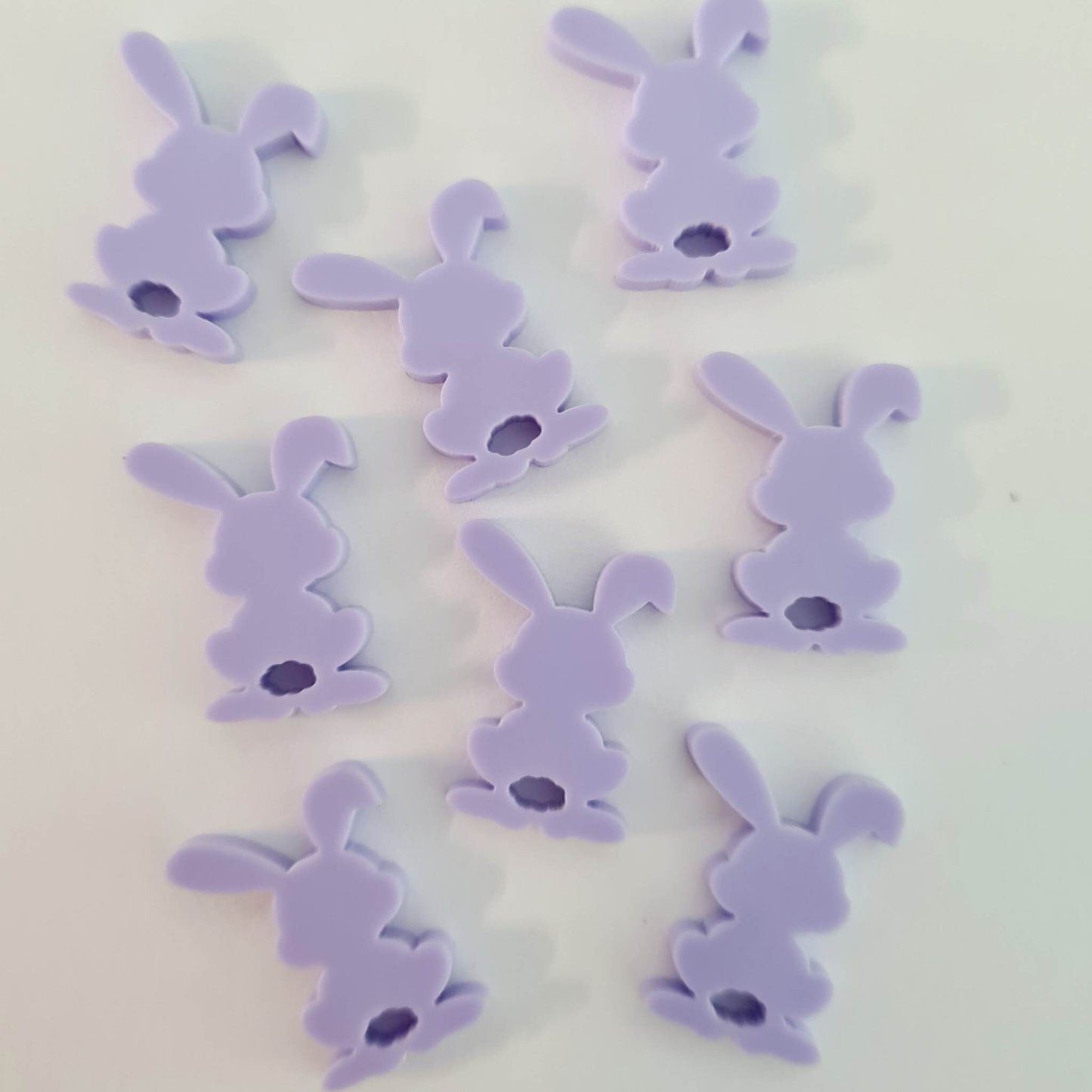 18mm PASTEL PURPLE Acrylic BUNNIES