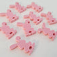 18mm PASTEL PINK Acrylic BUNNIES