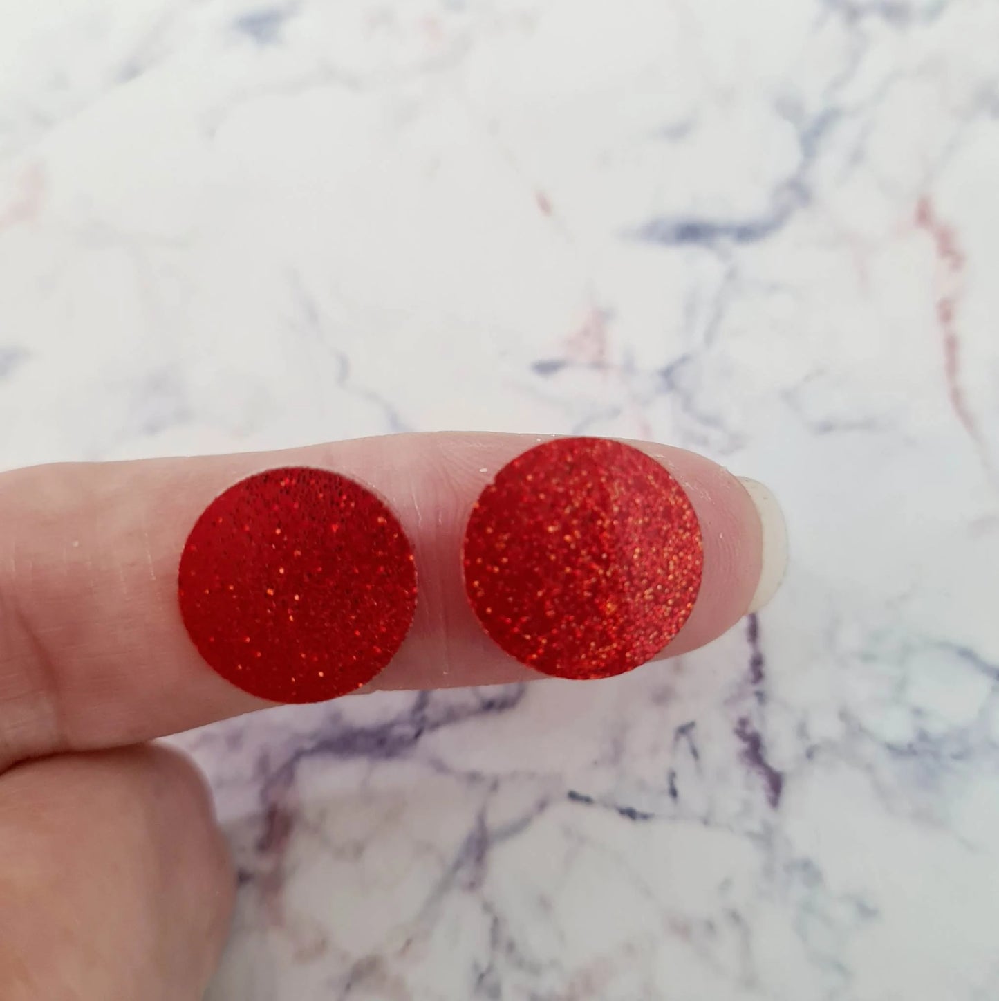 14mm CHRISTMAS FINE GLITTER Acrylic CIRCLE MIXED PACK