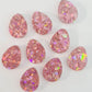 16mm HOLOGRAPHIC ROSE GOLD GLITTER Acrylic EGGS