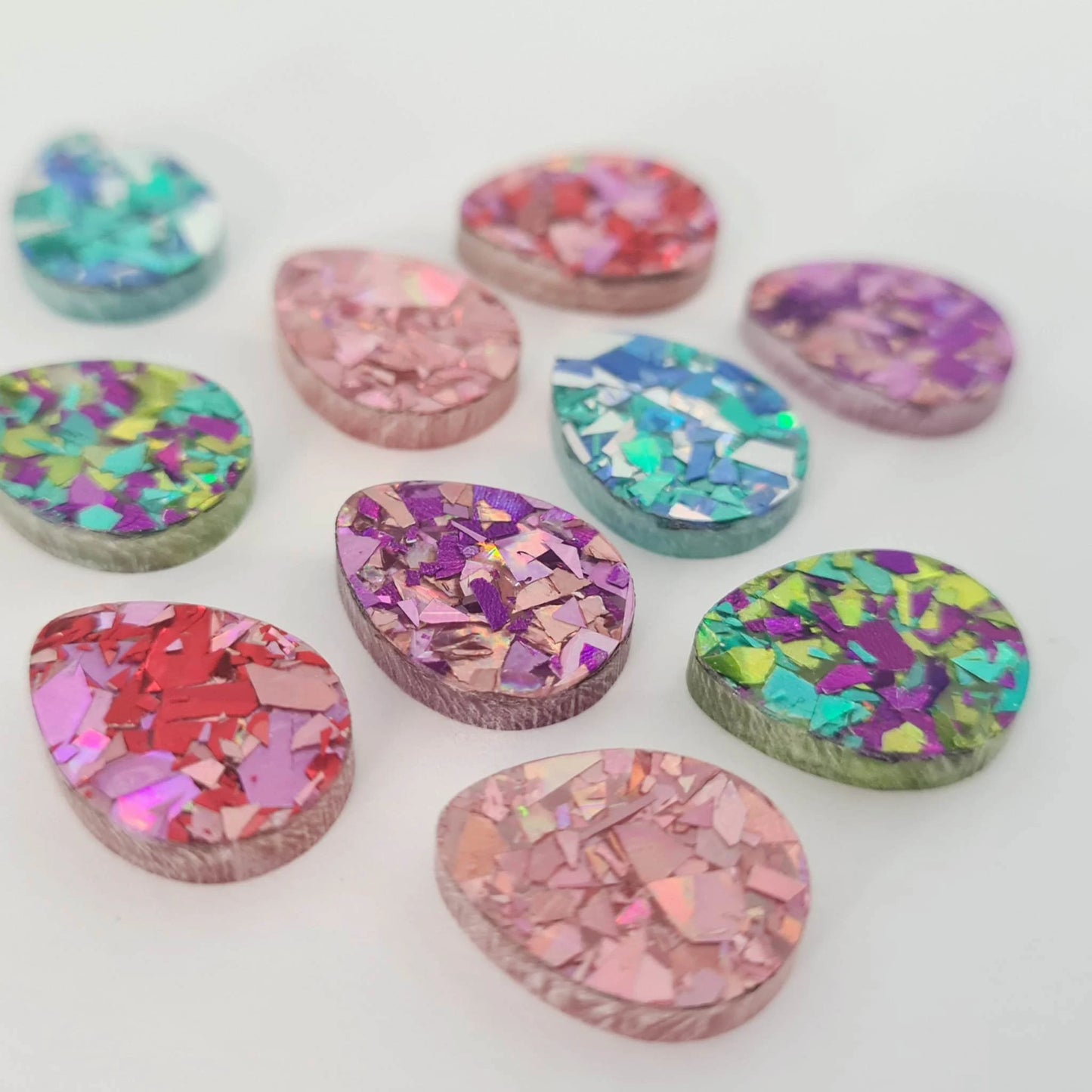 16mm CHUNKY GLITTER Acrylic EGG Mixed Pack