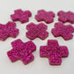 20mm HOT PINK GLITTER Acrylic CROSSES