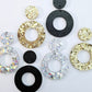 33mm GLAM GLITTER Acrylic MINI HOOPS MIXED PACK