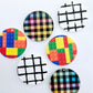 38mm GINGHAM/BRICK Acrylic DANGLES MIXED PACK