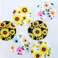 38mm FLORAL Acrylic DANGLES MIXED PACK