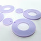 33mm PASTEL PURPLE Acrylic MINI HOOPS, with toppers